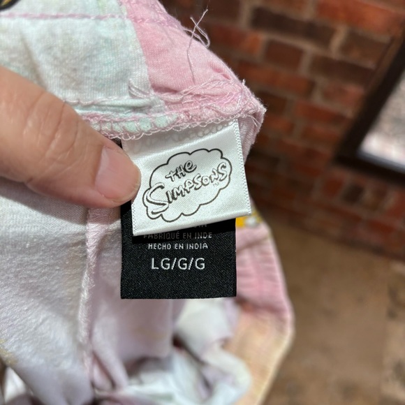 The Simpsons mens homer lounge boxer sleep shorts pink large - Picture 3 of 3